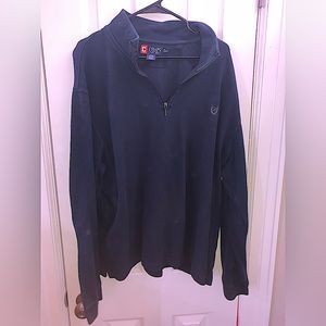 Chaps Navy Blue Quarter Zip Sweater